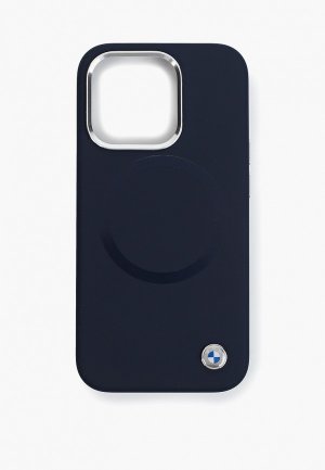 Чехол для iPhone BMW 15 Pro, с MagSafe бархатистым покрытием soft-touch. Цвет: синий