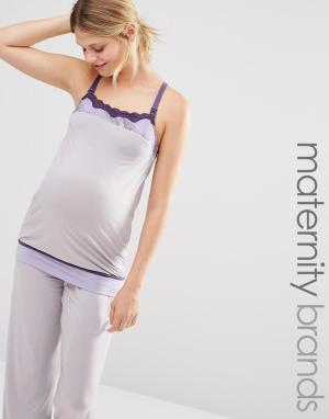 Пижамный топ для беременных и кормящих женщин Cake Sugar Plum Lingerie. Цвет: серый