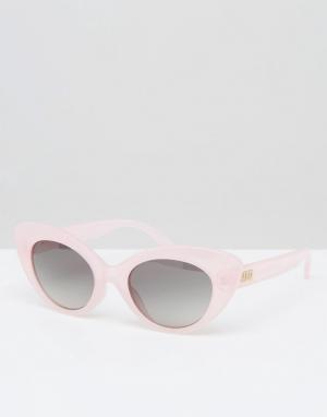 Розовые солнцезащитные очки кошачий глаз Crap Eyewear. Цвет: розовый