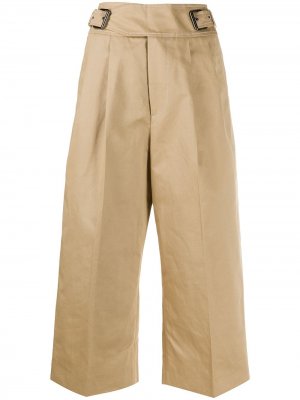 Укороченные брюки с завышенной талией Marni. Цвет: нейтральные цвета