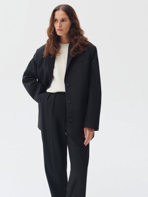 Пиджак Smart из итальянской шерсти Present & Simple. Цвет: черный