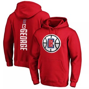 Мужской пуловер с капюшоном именем и номером плеймейкера команды Paul George Red LA Clippers Team Fanatics