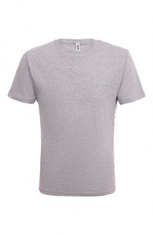 Хлопковая футболка Moschino. Цвет: серый