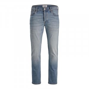Мужские винтажные зауженные джинсы синего цвета JACK & JONES