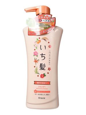 Ichikami Шампунь интенсивно увлажняющий для поврежденных волос с маслом абрикоса 480 мл Kracie. Цвет: белый