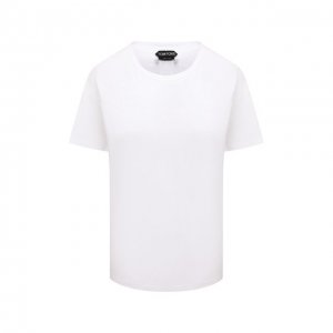 Хлопковая футболка Tom Ford. Цвет: белый