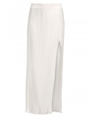 Атласная макси-юбка со складками Salma , белый Aiifos