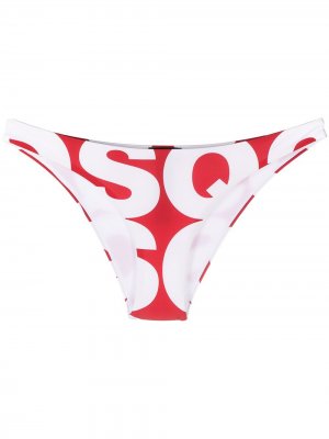 Плавки бикини с логотипом Dsquared2. Цвет: красный