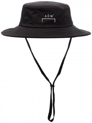 Шляпа с широкими полями и логотипом A-COLD-WALL*. Цвет: черный