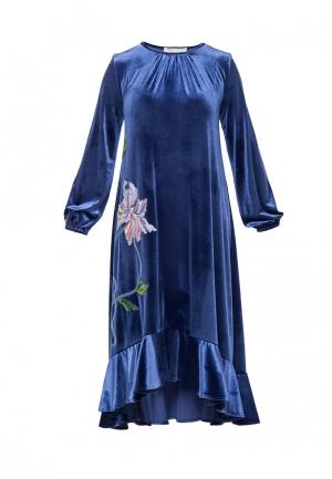 Платье Yukostyle. Цвет: синий