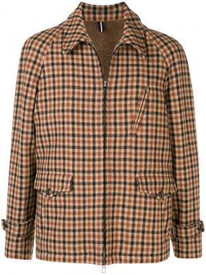 Куртка-рубашка в клетку Lardini. Цвет: коричневый
