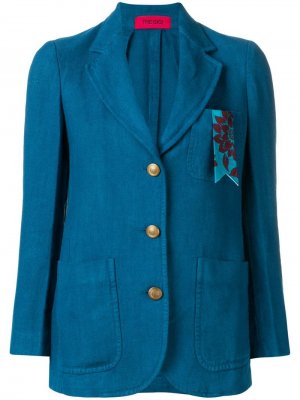 Приталенный пиджак The Gigi. Цвет: синий