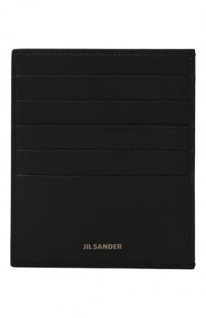 Кожаный футляр для кредитных карт Jil Sander. Цвет: чёрный