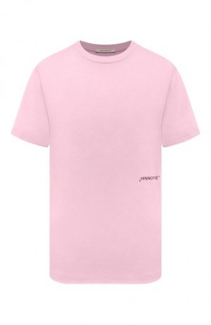 Хлопковая футболка HINNOMINATE. Цвет: розовый