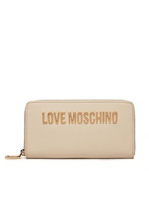 Большой женский кошелек Love Moschino, экрю MOSCHINO