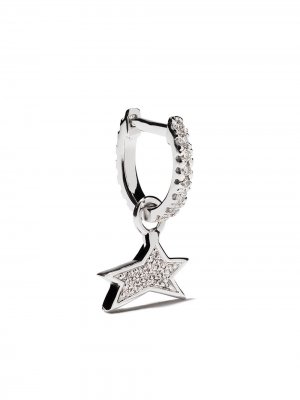 Золотые серьги-кольца Lucky Star с бриллиантами Botier. Цвет: 18 ct. white gold