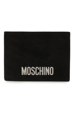 Кожаное портмоне Moschino. Цвет: чёрный