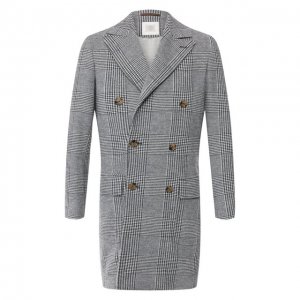 Пальто из смеси шерсти и кашемира Eleventy Platinum. Цвет: серый
