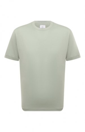 Хлопковая футболка Eleventy. Цвет: зелёный