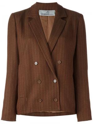 Двубортный пиджак Jean Louis Scherrer Vintage. Цвет: коричневый