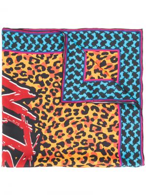 Платок с леопардовым принтом Lala Berlin. Цвет: многоцветный