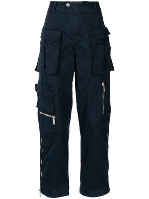 Укороченные брюки карго с завышенной талией Dsquared2. Цвет: синий
