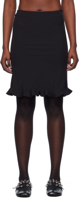 Черная расклешенная юбка-миди We11Done