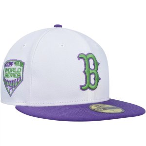 Мужская приталенная шляпа New Era White Boston Red Sox 59FIFTY