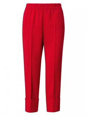 Укороченные брюки из натуральной шерсти , красный Akris Punto