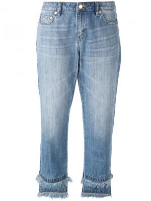 Укороченные джинсы с бахромой Michael Kors