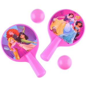 Набор игровой, ракетки 8х12 см и два мячика, принцесса Disney. Цвет: розовый