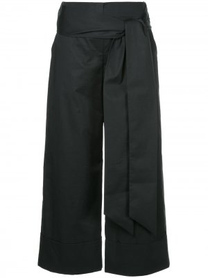 Широкие брюки с поясом Demoo Parkchoonmoo. Цвет: черный