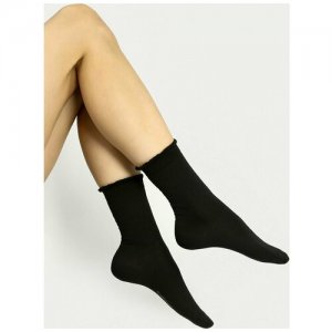 Женские носки средние, размер 35, черный Collonil. Цвет: черный