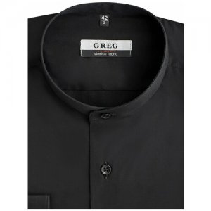Рубашка , размер 174-184/38, черный GREG. Цвет: черный