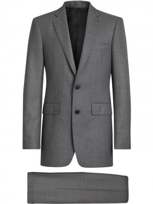 Slim-fit wool suit Burberry. Цвет: серый