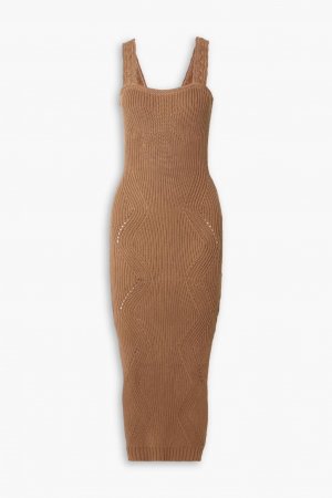 Платье миди Emilia в рубчик , светло-коричневый Joslin