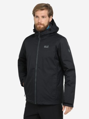 Куртка утепленная мужская Frosty Morning, Черный, размер 50-52 Jack Wolfskin. Цвет: черный