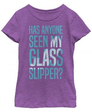 Детская футболка с стеклянными туфельками Золушки для девочек , фиолетовый Disney