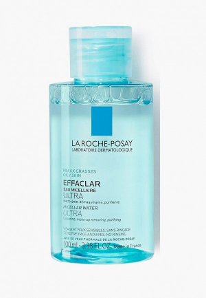 Мицеллярная вода La Roche-Posay EFFACLAR ULTRA для жирной и проблемной кожи, 100 мл. Цвет: прозрачный