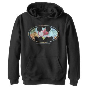Толстовка с капюшоном и логотипом для мальчиков 8–20 лет, пуловер «Бэтмен, дракон фрукты» DC Comics