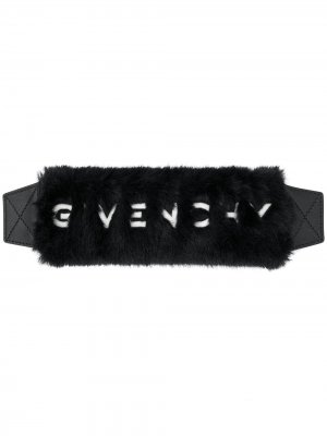 Подвеска с искусственным мехом и логотипом Givenchy. Цвет: черный