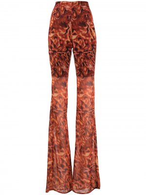 Расклешенные брюки с завышенной талией ONALAJA. Цвет: оранжевый