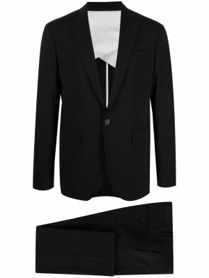 Шерстяной костюм с однобортным пиджаком Dsquared2. Цвет: черный