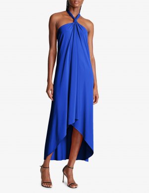 Платье Lulu из эластичного джерси HALSTON, синий Halston