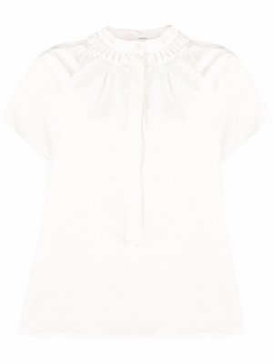 Блузка с короткими рукавами и сборками Tela. Цвет: белый