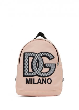 Розовый рюкзак для мальчика с логотипом Dolce&Gabbana