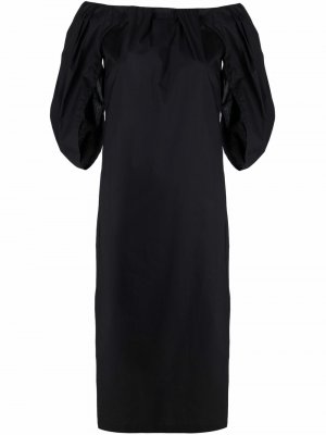Off-shoulder cotton midi dress Tela. Цвет: черный