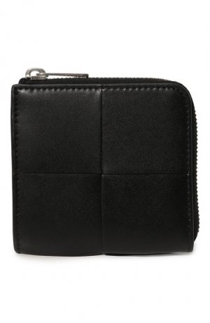 Кожаный кошелек для монет Bottega Veneta. Цвет: чёрный