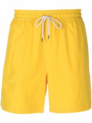 Плавки-шорты с нашивкой-логотипом Polo Ralph Lauren. Цвет: желтый