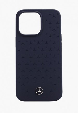Чехол для iPhone Mercedes-Benz 13 Pro, Liquid silicone Stars Hard Blue. Цвет: синий